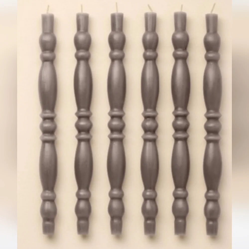 Hearth And Hand 14in. Spindle Taper Candles Gray 1 Box Of 6